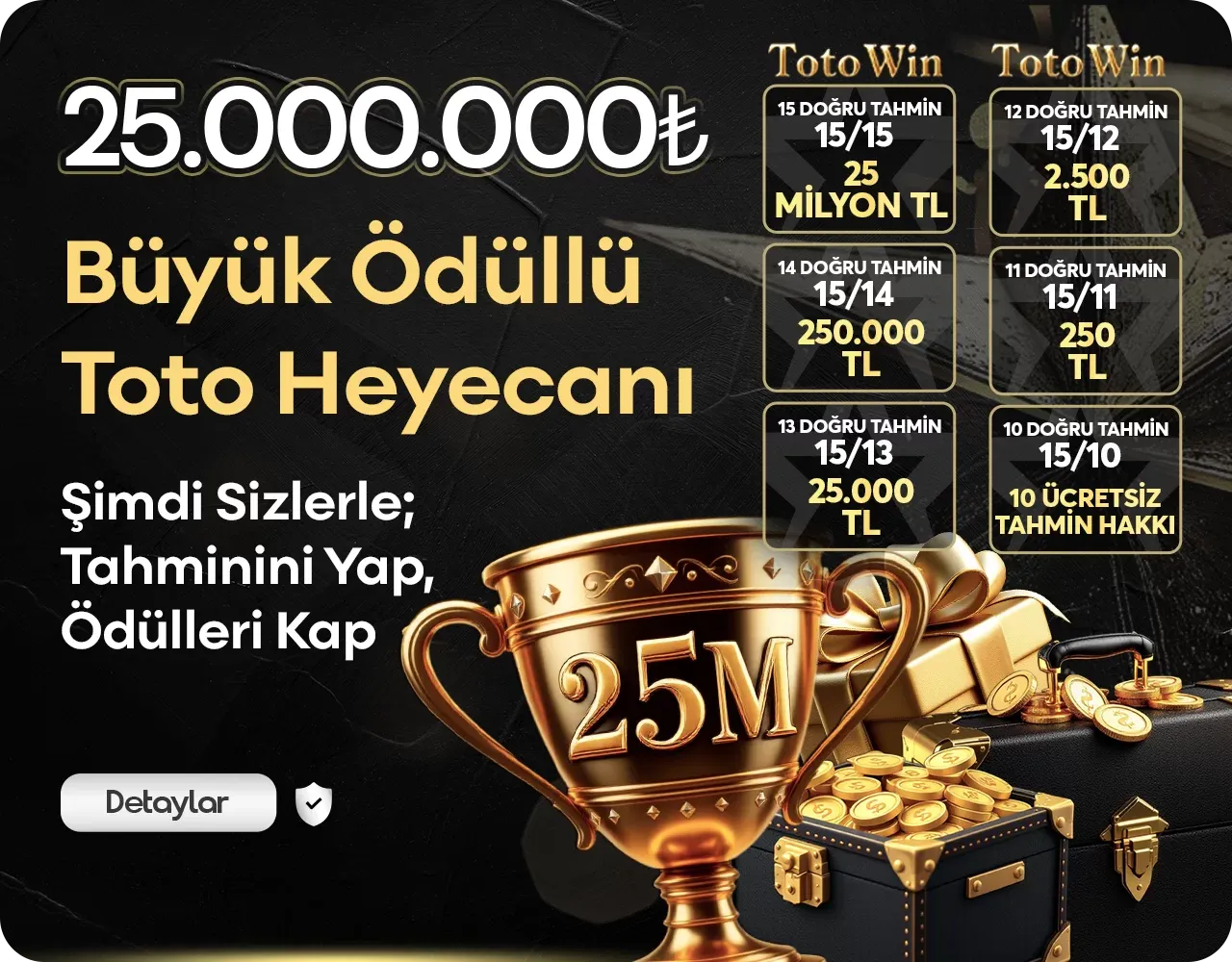 Totowin 25.000.000 Tl Ödül